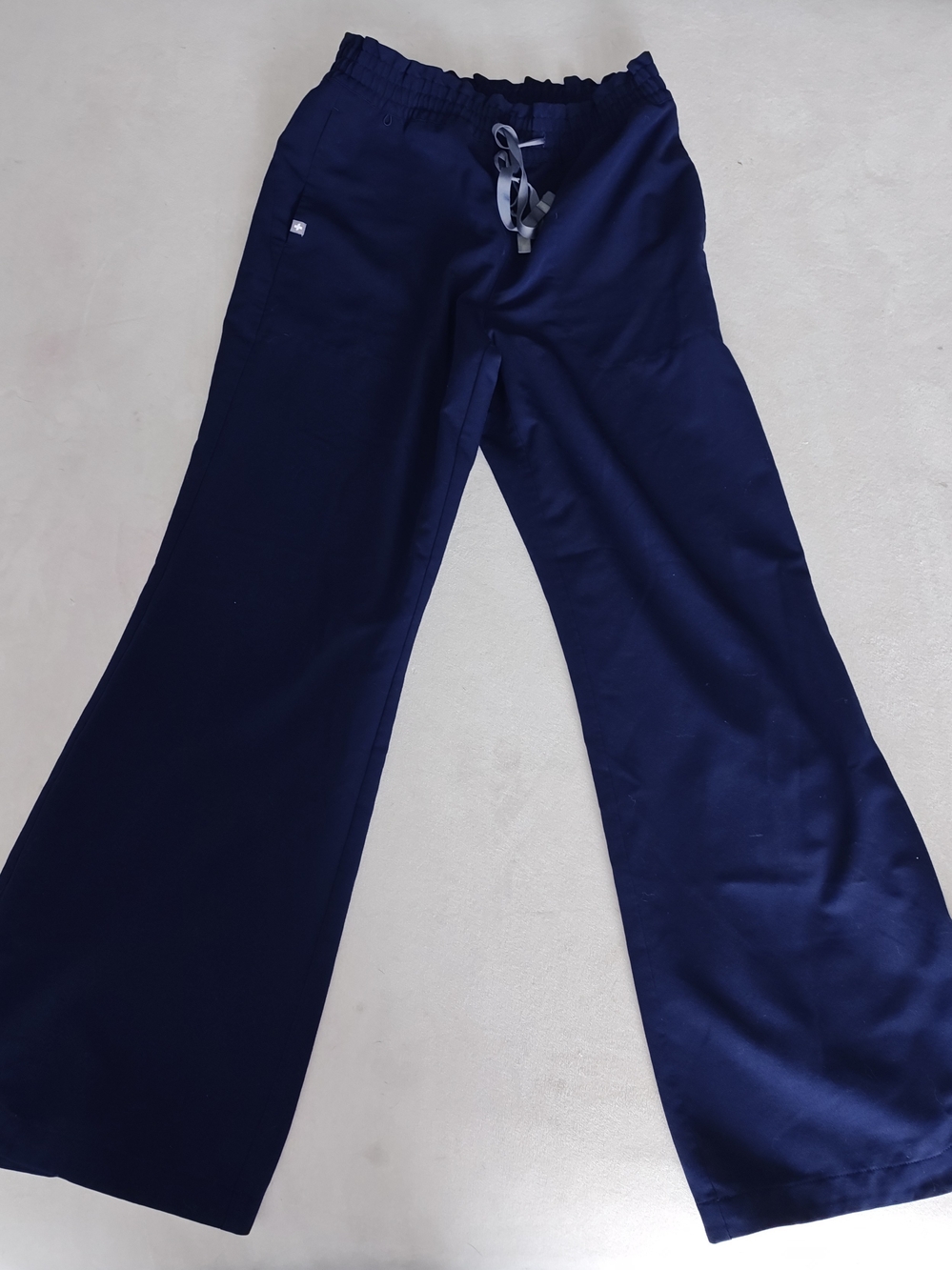 Figs Women's Navy Wide-Leg Drawstring Joggers
